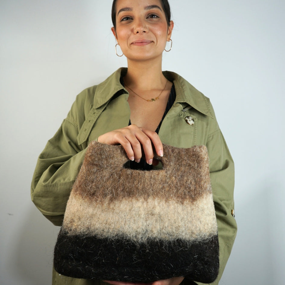 Sac Cabas Oasis Sac en laine feutrée réversible