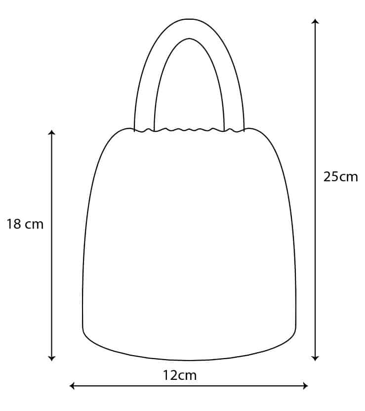 Sac Convertible brodé à la main en Point de Croix