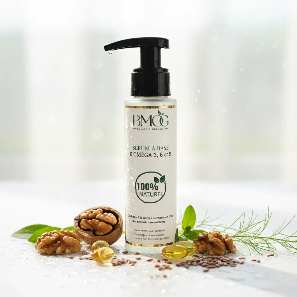 sérum cheveux nourrissant aux oméga 3 6 9 pour une brillance éclatante
