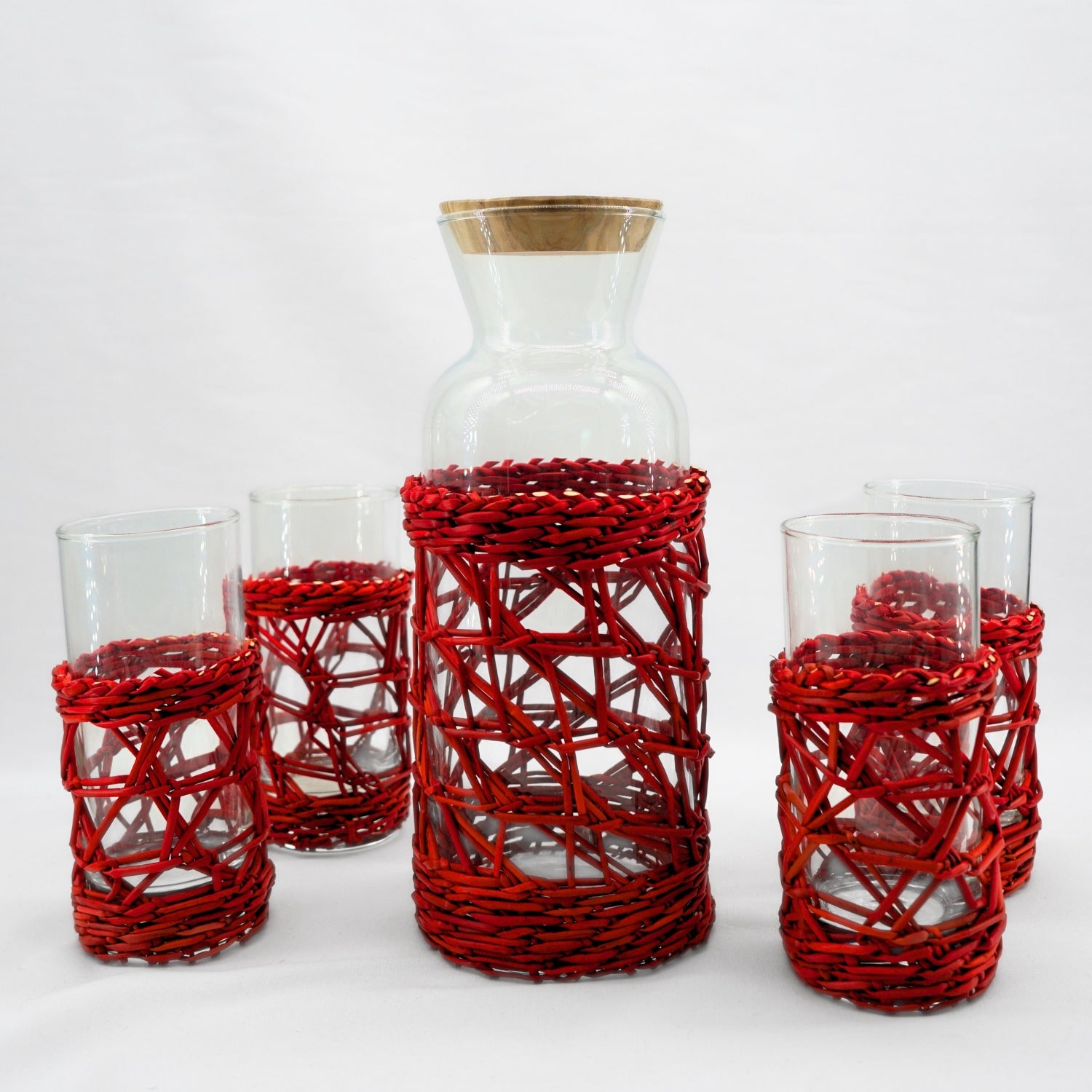 Carafe en verre premium avec 4 verres, élégance irrésistible