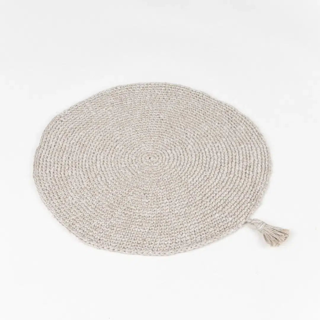 Set de Table Rond Artisanal Élégant en Jute, Coton ou Lin - Chic Écoresponsable