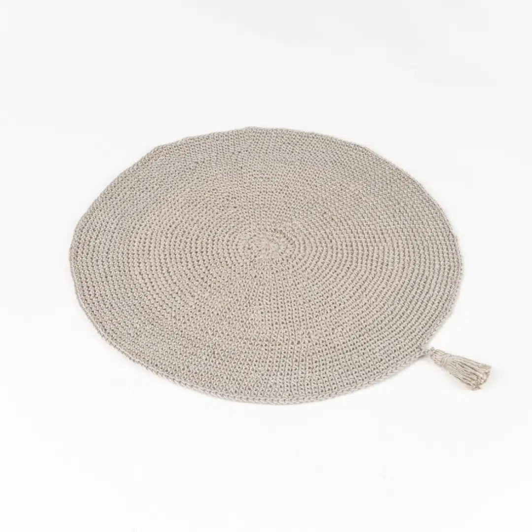 Set de Table Rond Artisanal Élégant en Jute, Coton ou Lin - Chic Écoresponsable