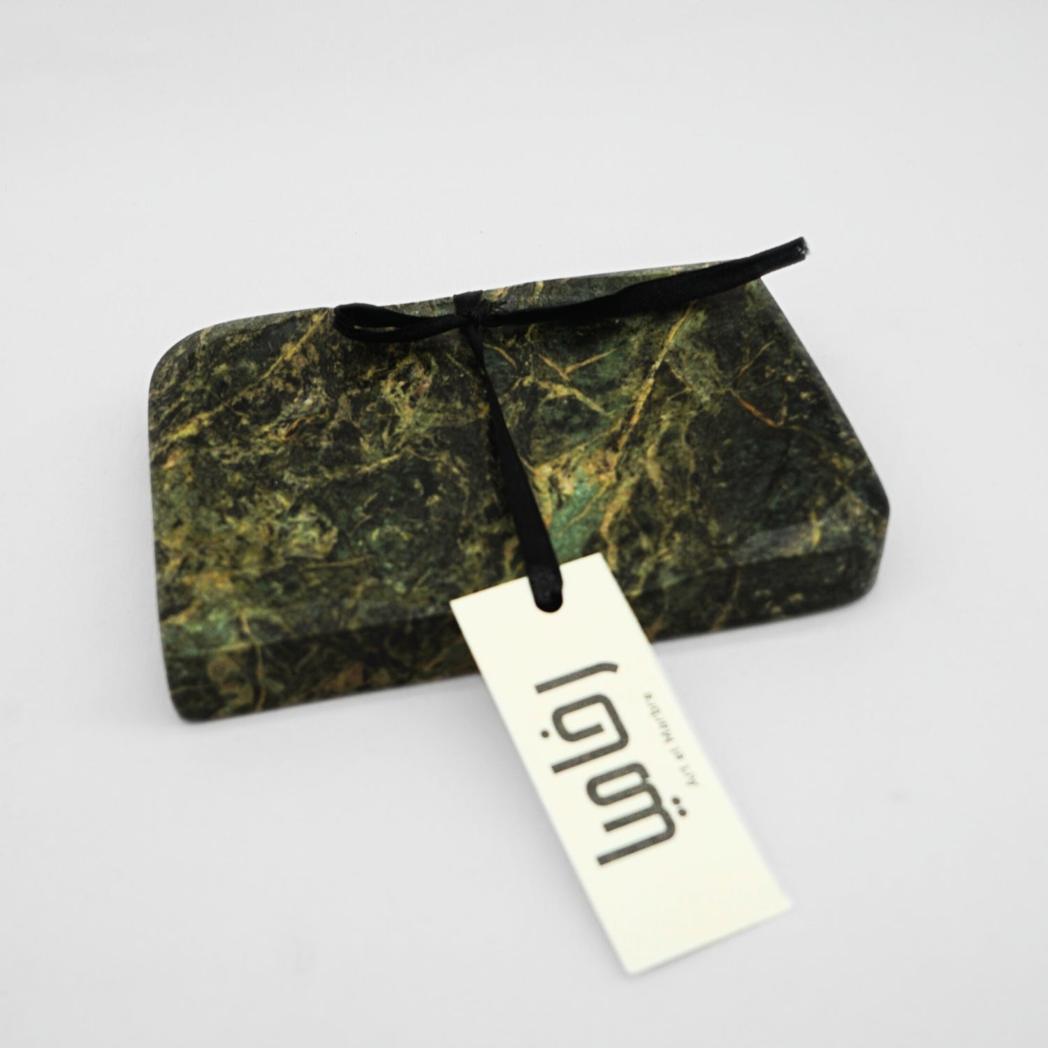 Set marbre vert premium : Élégance artisanale pour votre salle de bain