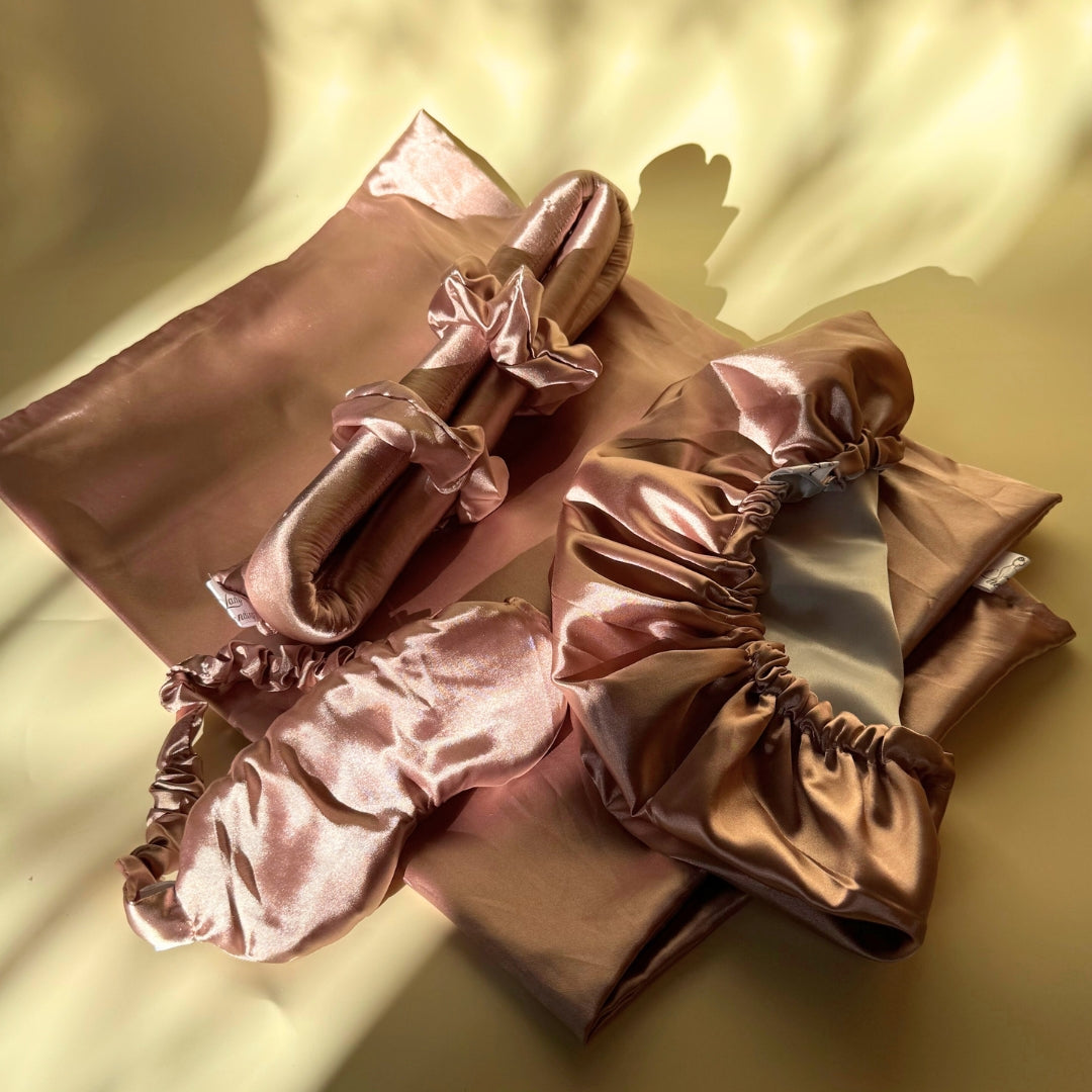 Coffret Silky Dream (5 accessoires en satin pour cheveux & sommeil)