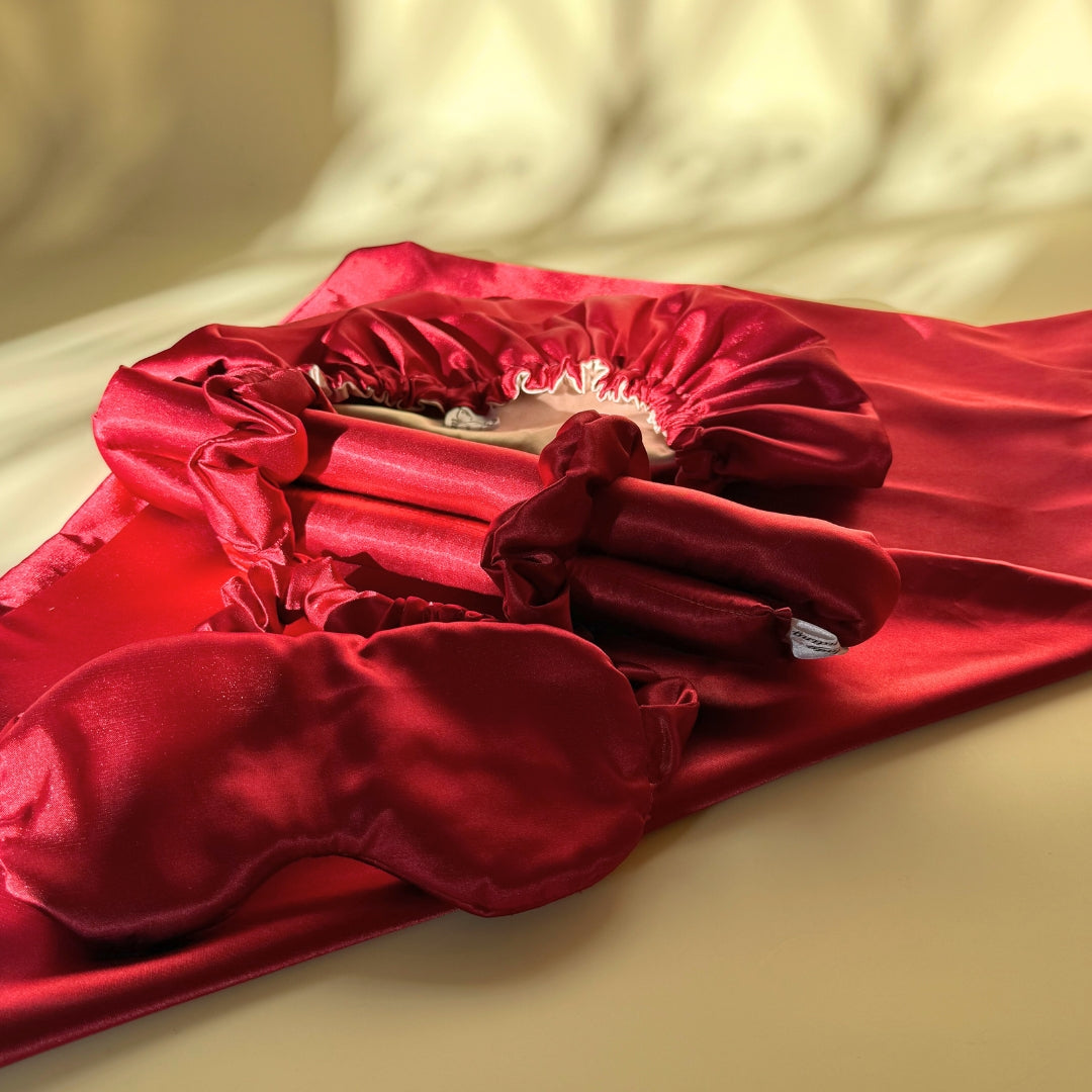 Coffret Silky Dream (5 accessoires en satin pour cheveux & sommeil)