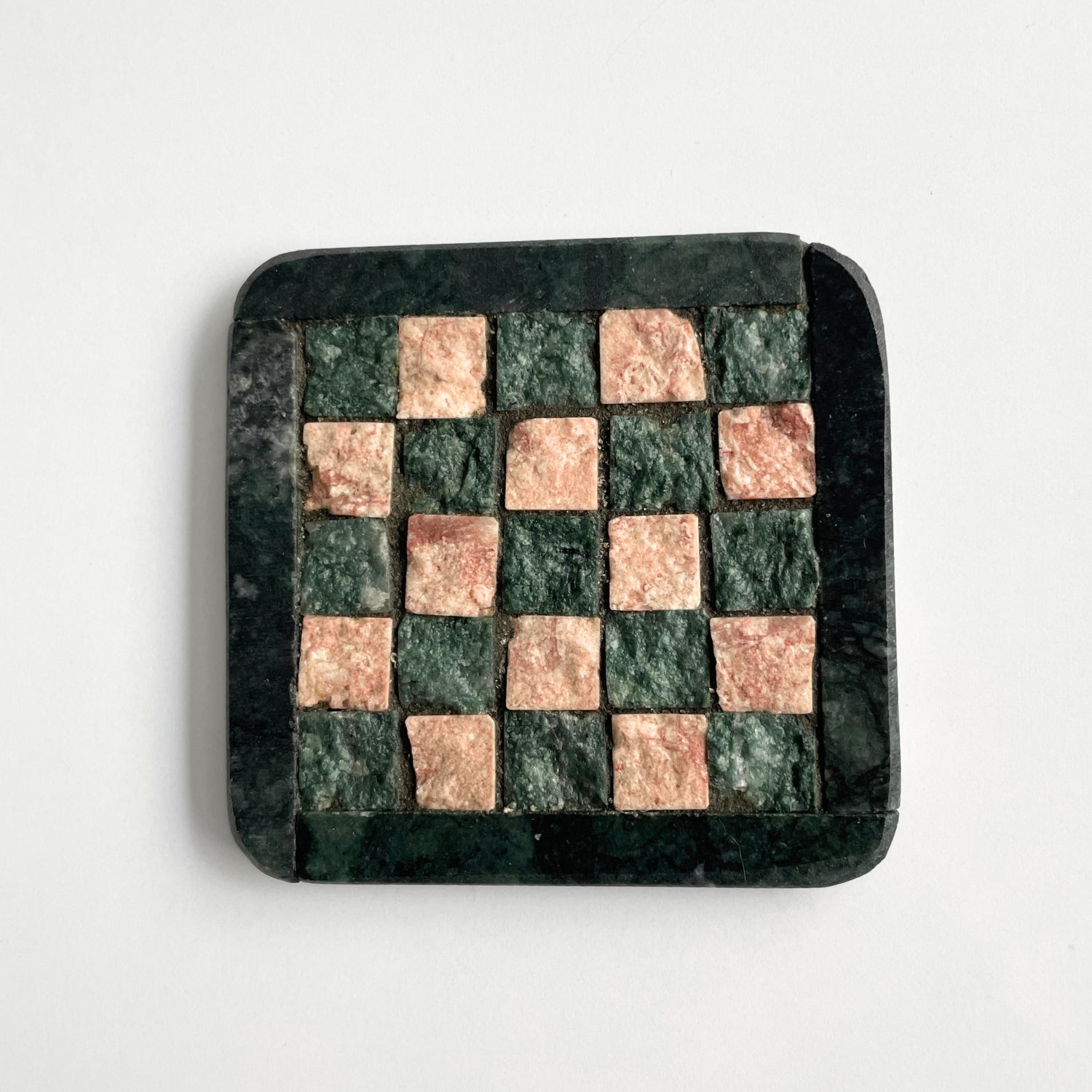 Sous-verre en marbre et mosaïque