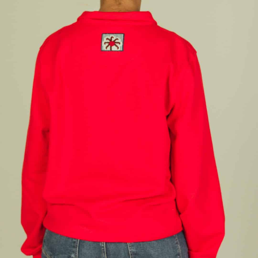 Sweat-Polo loose fit unisexe « YOU LOOK GREAT TO DAY » avec détail en wax