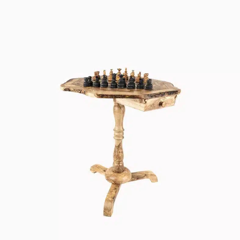 Table Jeux D’échec Avec Tiroirs + Pions | 50*50