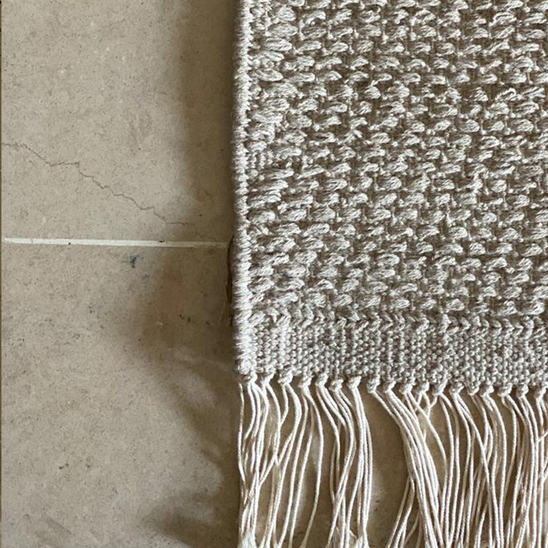 Tapis en coton JERIDA tissé à plat – Personnalisable en Laine ou Soie Végétale