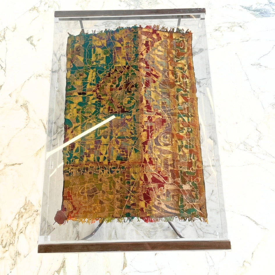 Table Upcyclée Margoum sur Tapis Berbère - Pièce Unique