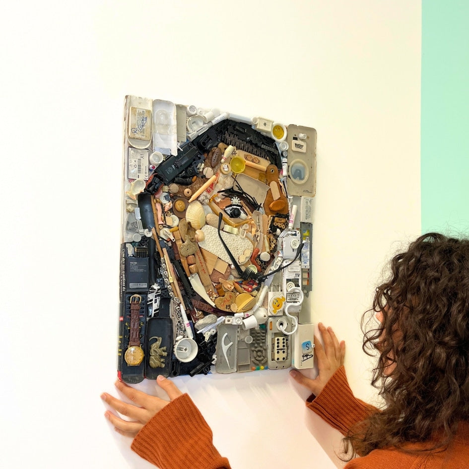 Portrait de Salvador Dalí en Objets Recyclés