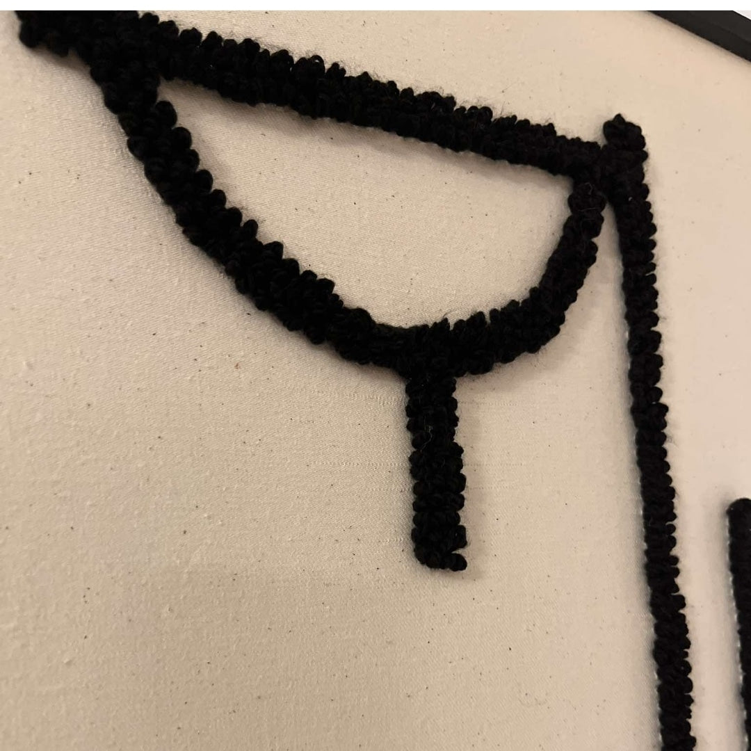 Tableau décoratif œil brodé à la main (60 x 40 cm)