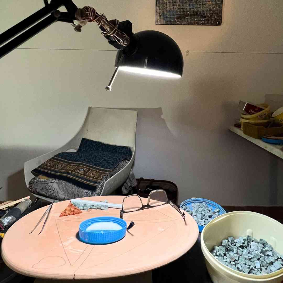 Object Décoratif en Mosaïque "Tanit'' 100% fait-main