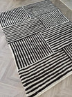 Tapis en Laine DAMIER à Poils Hauts – Personnalisable en Coton ou Soie Végétale