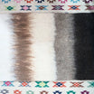 Tapis en laine feutrée dégradée fait main pièce artisanale naturelle