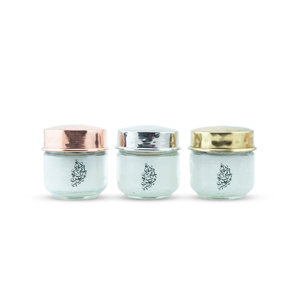 Trio de bougies parfumées artisanales en cuivre martelé, Jasmin noir, Néroli, Citron