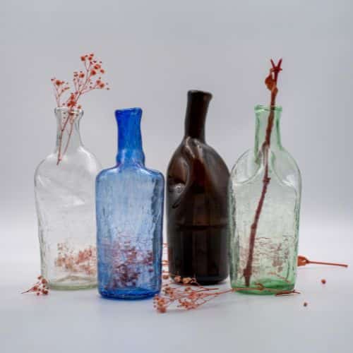 Vase en bouteille en verre réutilisable la résistante