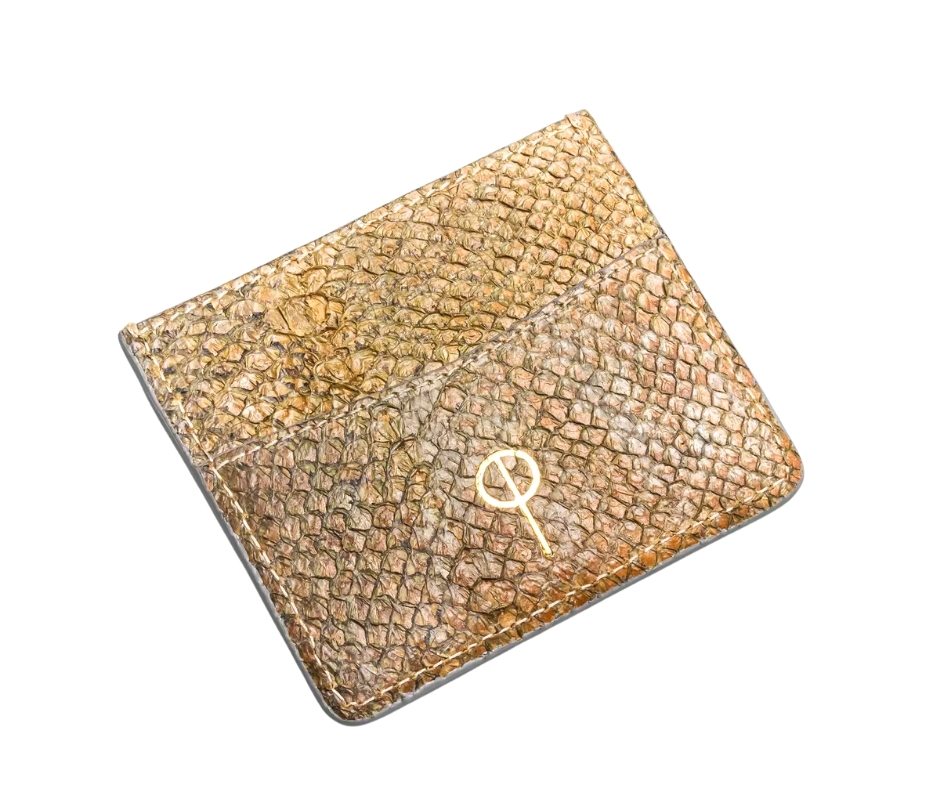 Porte-cartes en cuir de peau de saumon "Virids Cardholder"