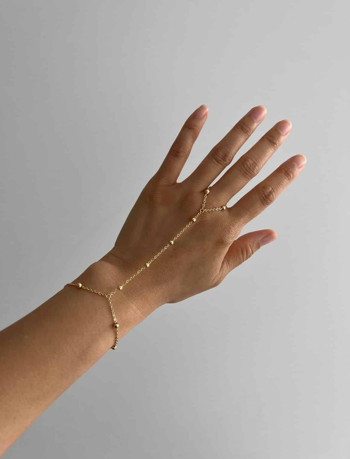 Hand chain simple bubbly - Chaine de main bubbly en acier inoxydable