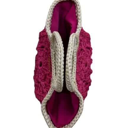 Grand sac rose en crochet