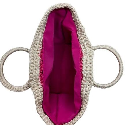 Grand sac rose en crochet