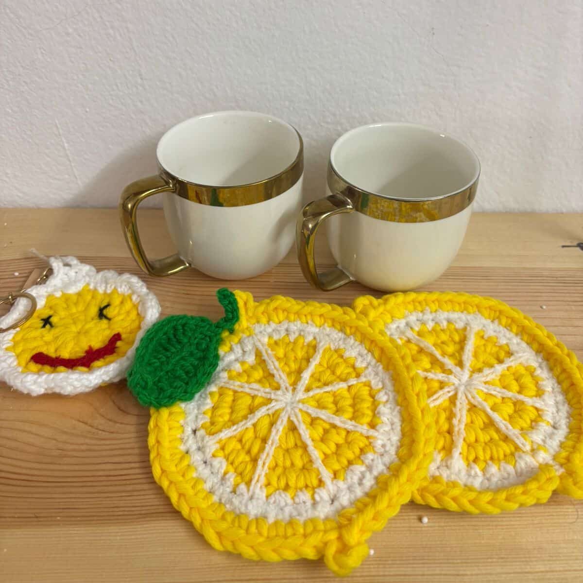 Coffret cadeau DUO citron handmade en crochet