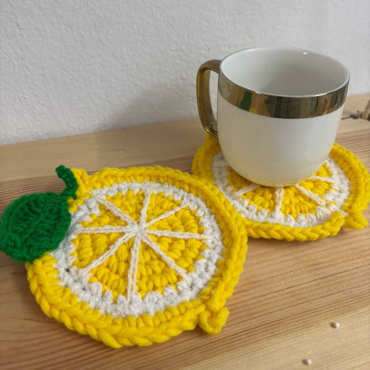 Coffret cadeau DUO citron handmade en crochet