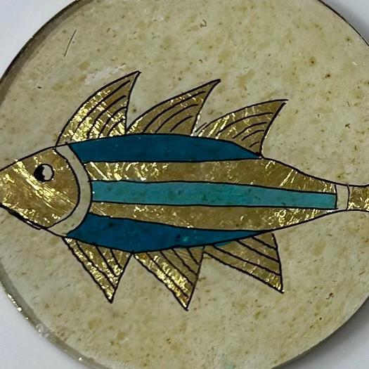 Dessous de verre en verre Turquoise et Or - Luxe et Elégance