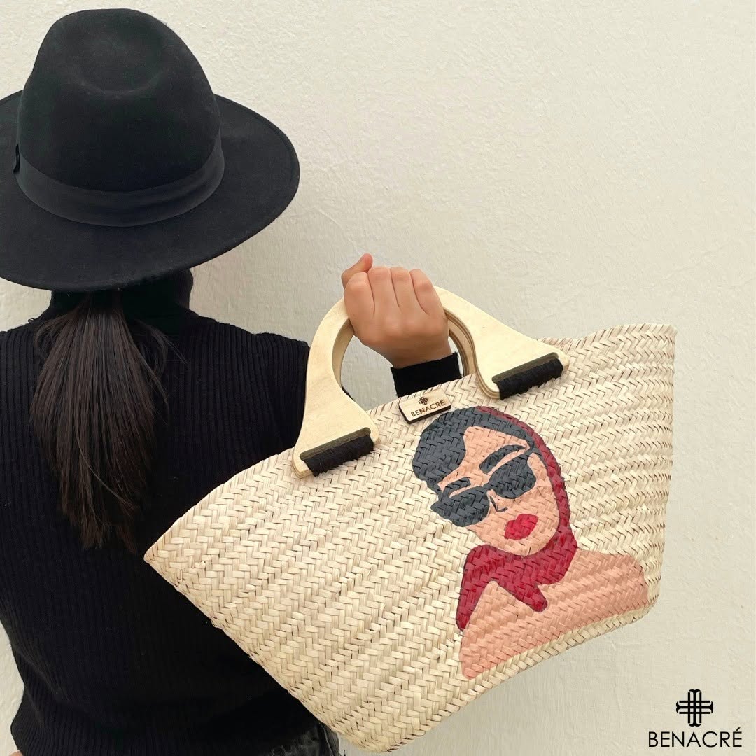 Couffin moderne chic en bois, peinture style rétro et sécurité zippée