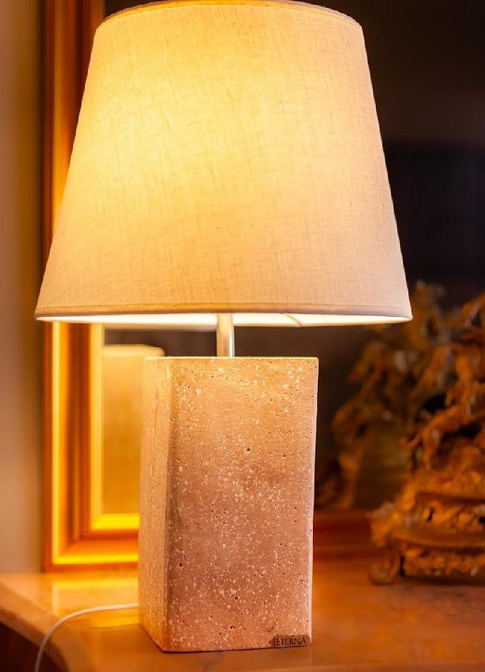Abat-jour ETERNA béton et lin
