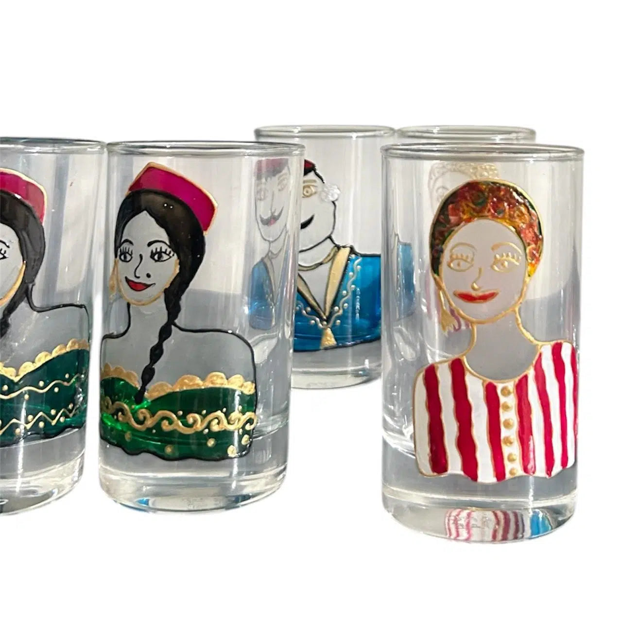 Coffret verres à thé - Thème habit traditionnel