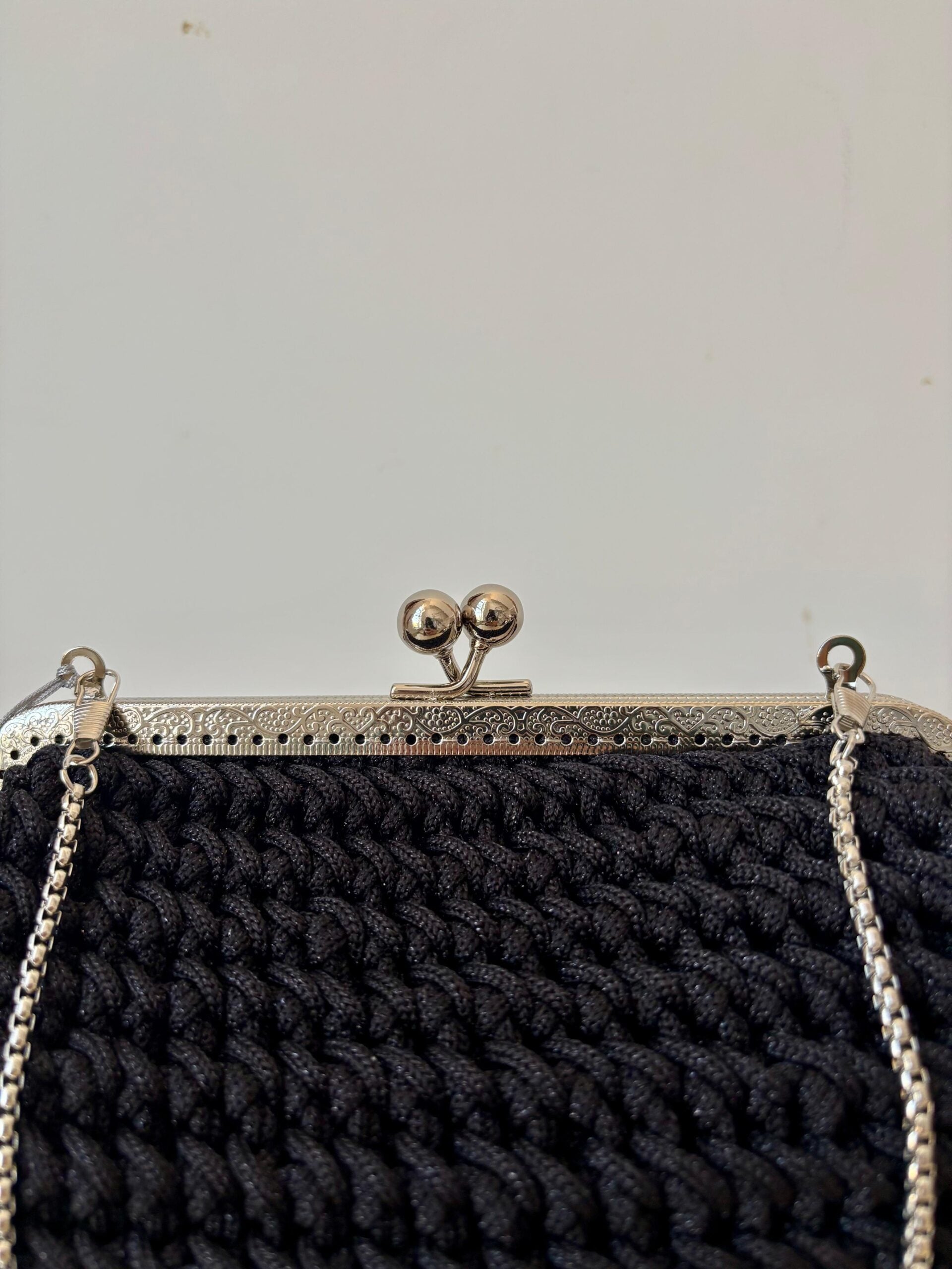 sac click clack noir fait main