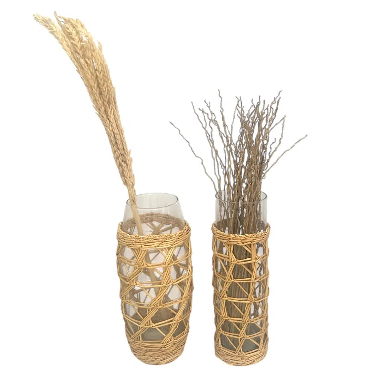 Duo de vases bohèmes – H 25 cm