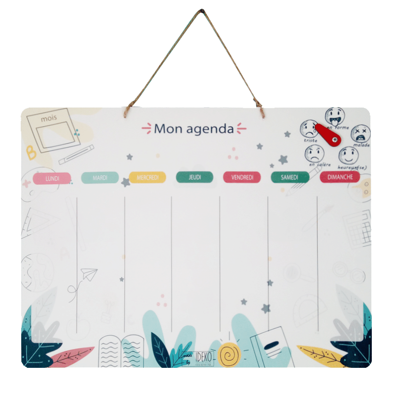 Agenda pour enfant en blanc avec design - artisanat Tunisien fait main | ILEYCOM