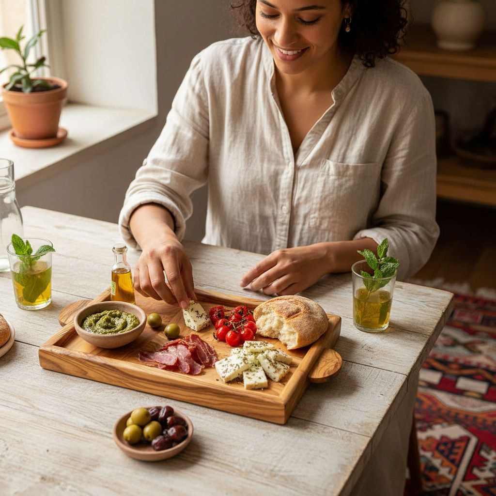 plateau bois élégant en olivier naturel pour une table raffinée