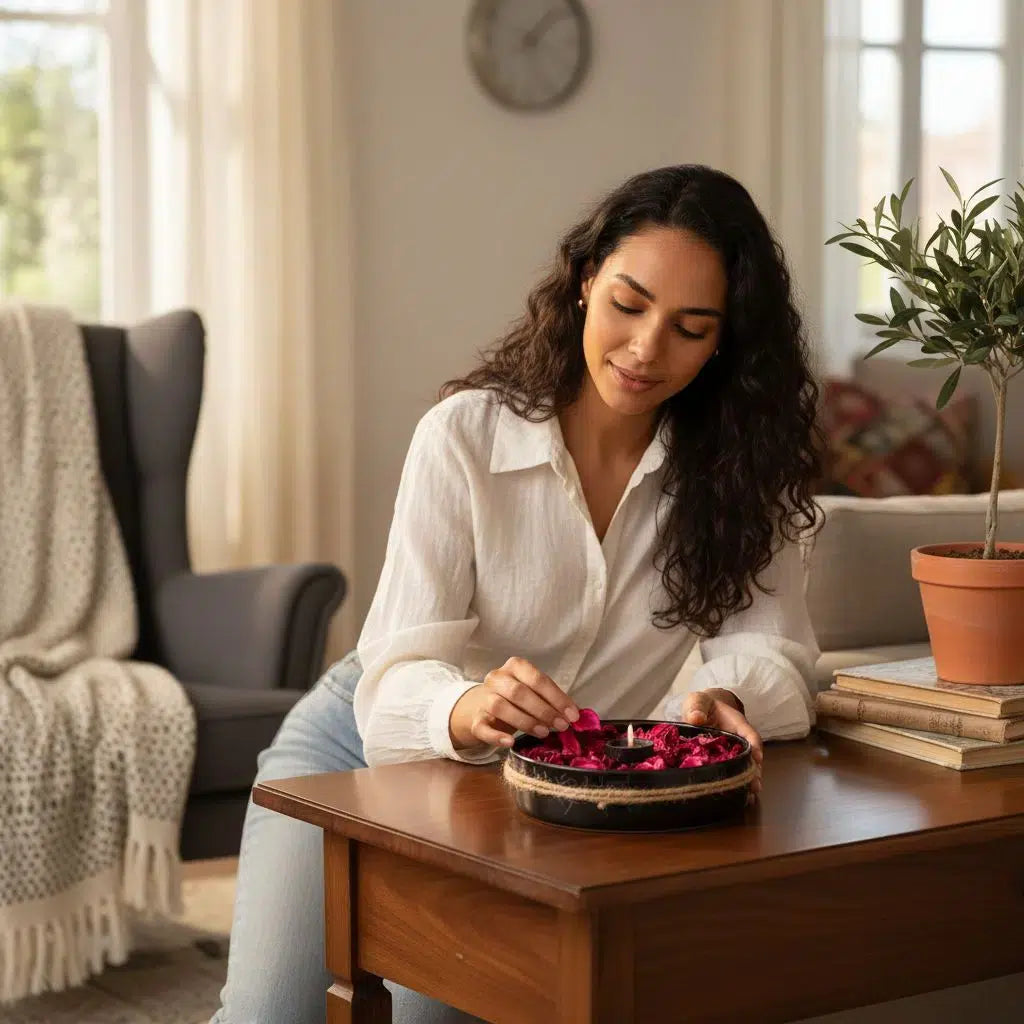 Assiette céramique noire décorative 20 cm