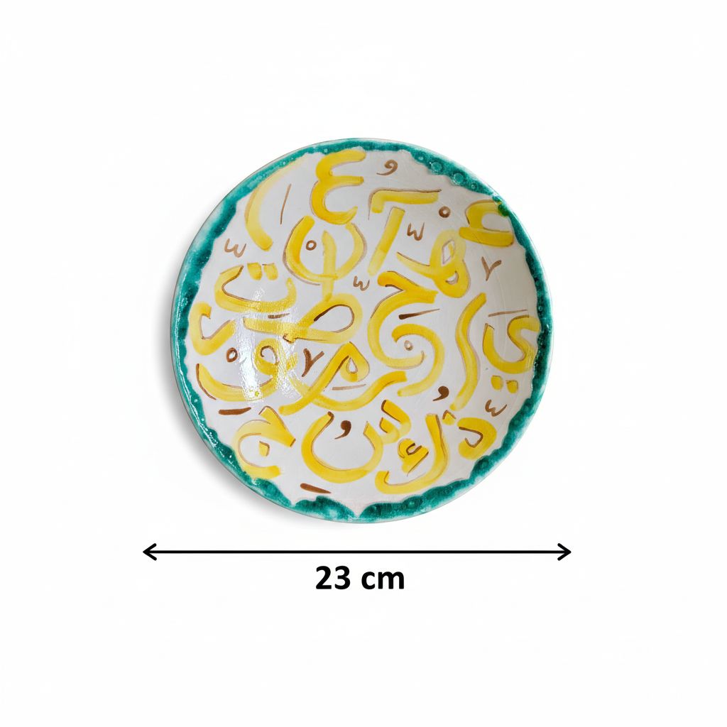 Assiette murale en céramique calligraphie pour un déco unique