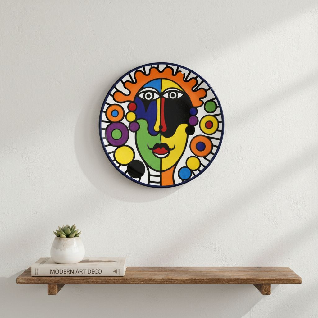 Assiette murale décorative pop artpour un style unique