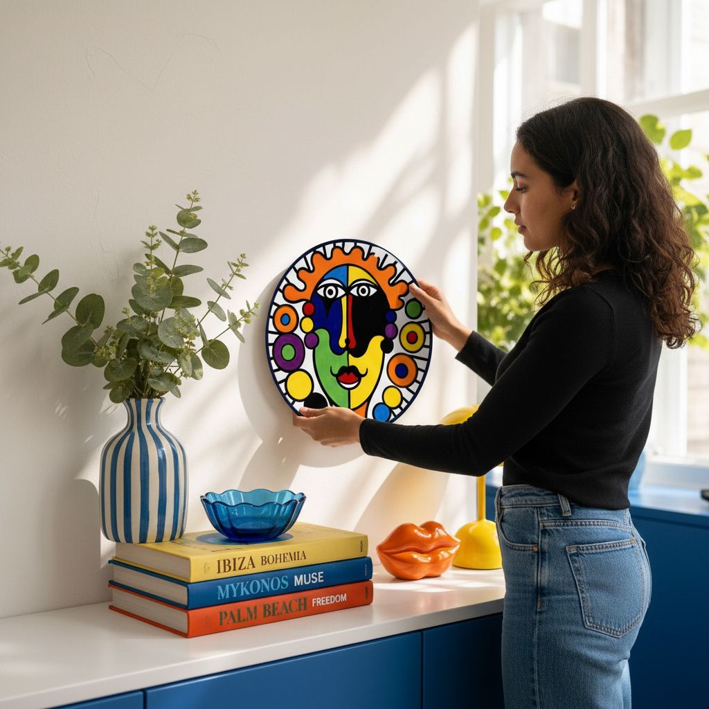 Assiette murale décorative pop artpour un style unique