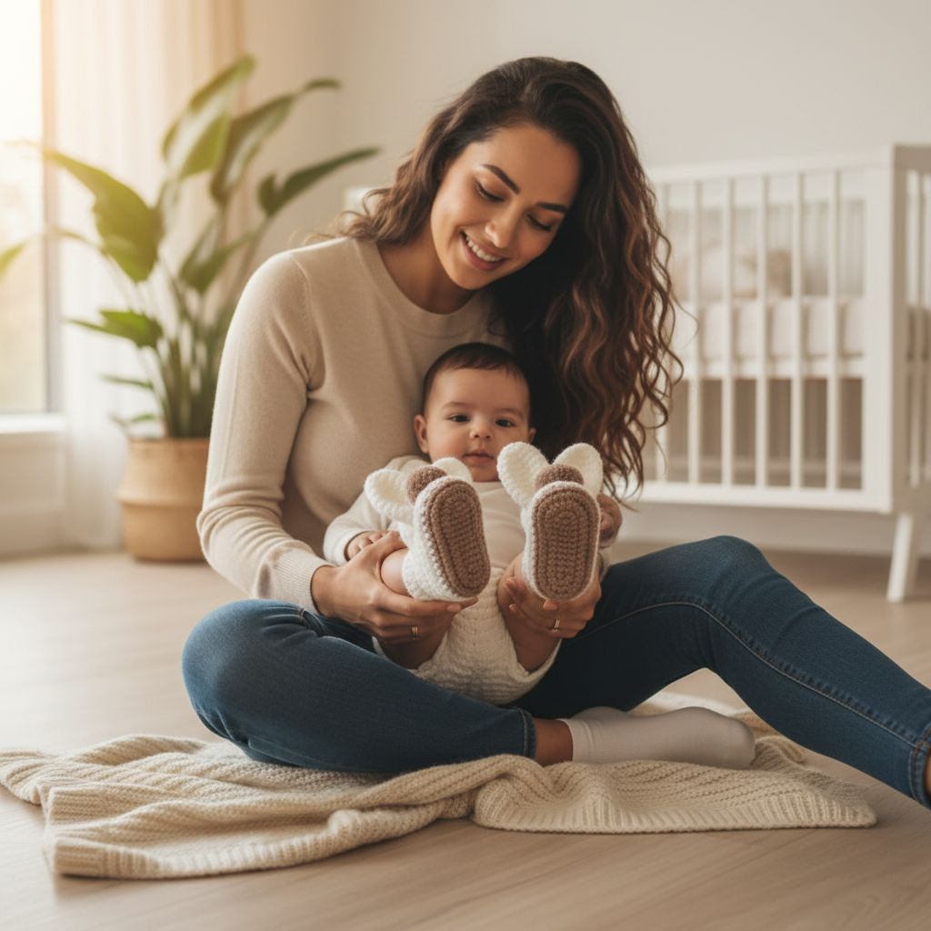 Chaussons bébé en crochet élégants et confortables pour chaque couleur