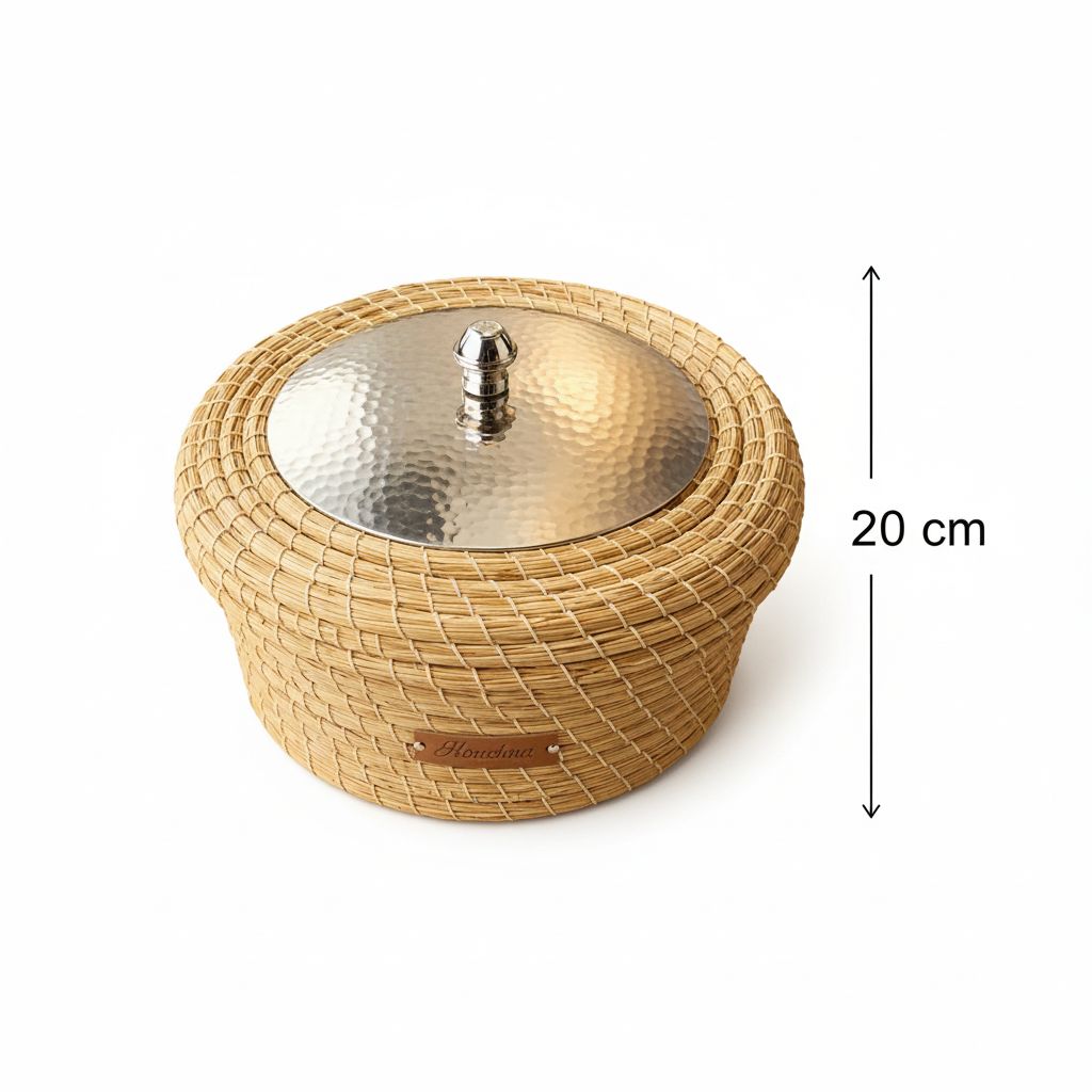 boîte en alfa avec couvercle en cuivre
