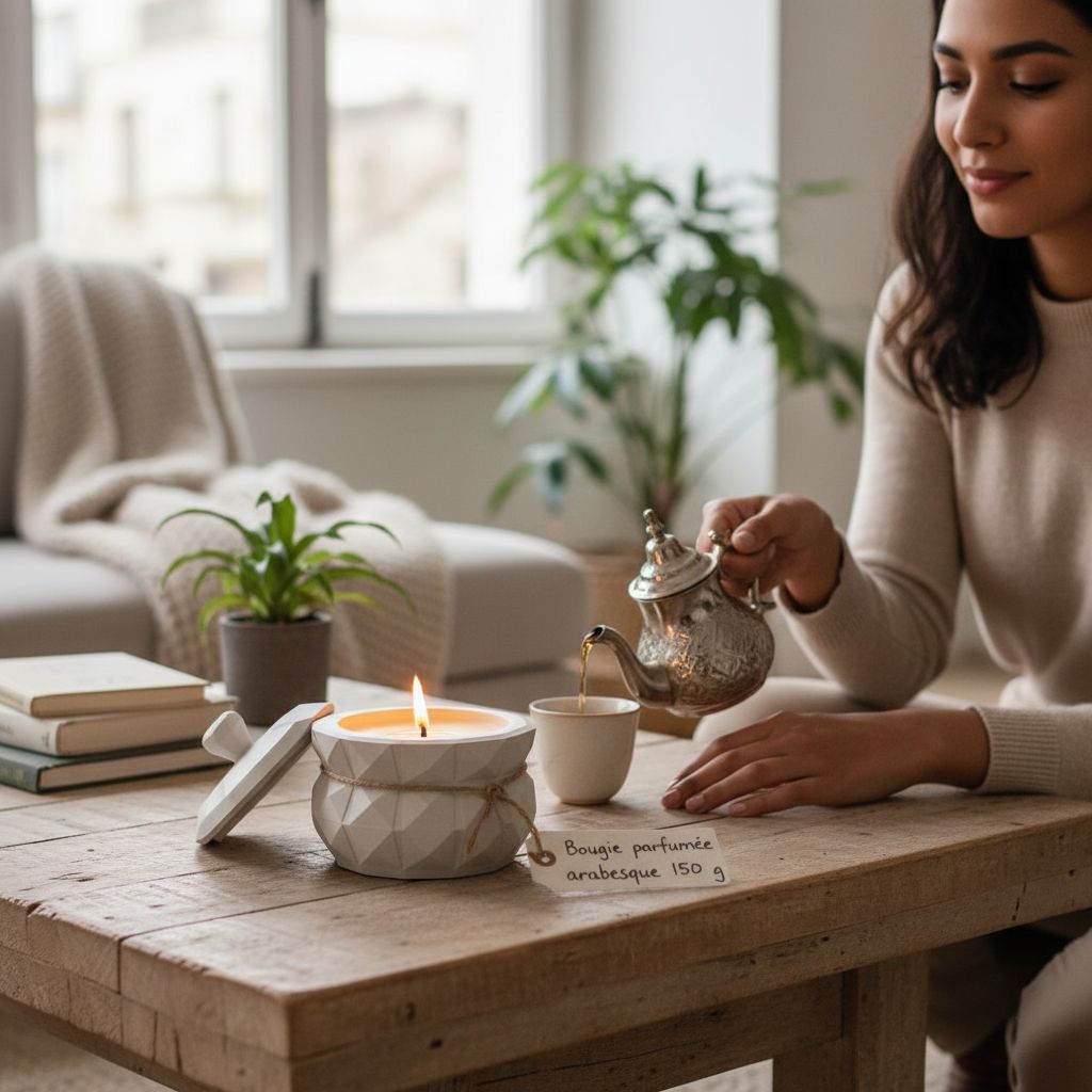 Bougie parfumée arabesque 150 g pour une ambiance unique