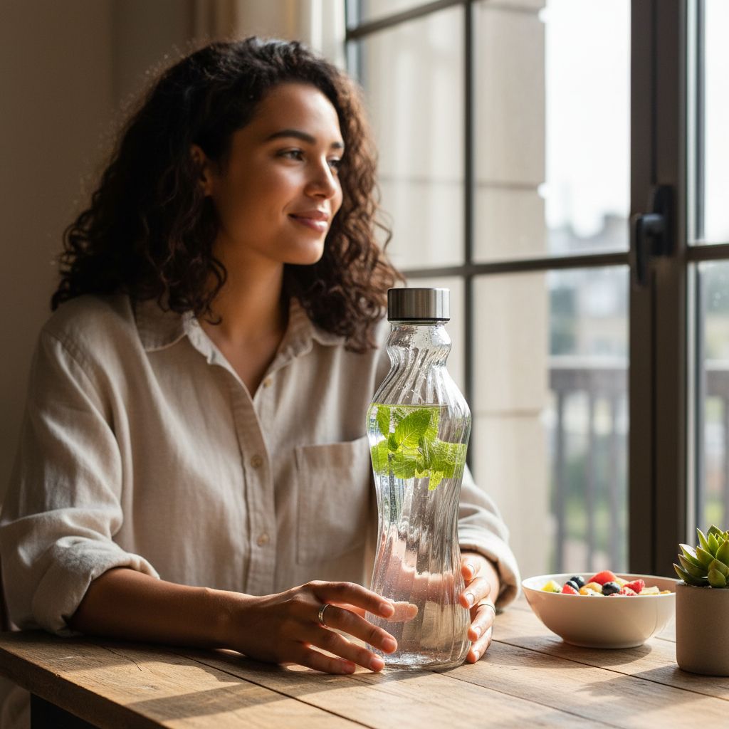 Bouteille en verre élégante pour une hydratation saine 1 L