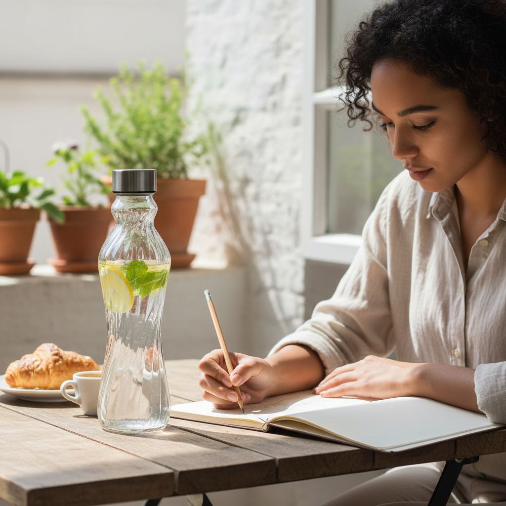 Bouteille en verre élégante pour une hydratation saine 1 L