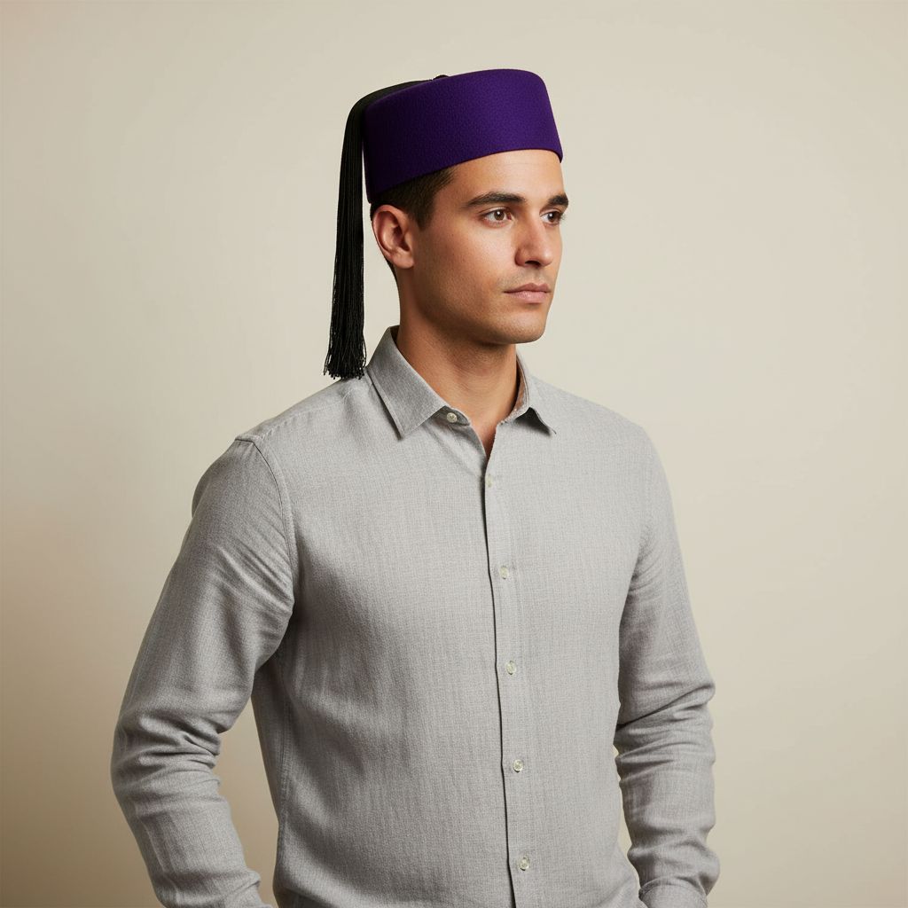 Chechia mauve en laine fait main un accessoire unique et chic