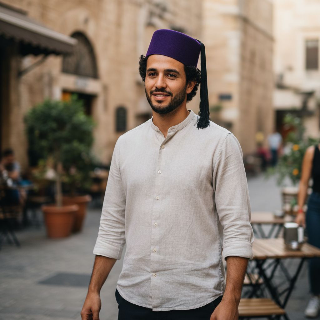 Chechia mauve en laine fait main un accessoire unique et chic