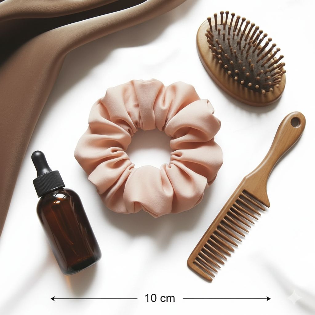 Chouchou satin peche rosé bebe clair confort et élégance