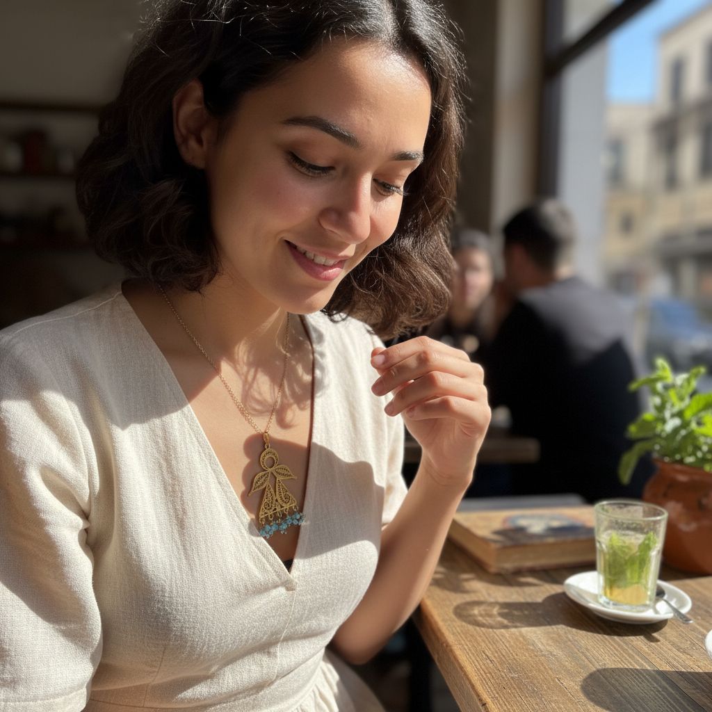Collier filigrane Tanit l'élégance artisanale irrésistible