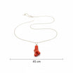 Collier argent 925 avec pendentif corail naturel exclusif