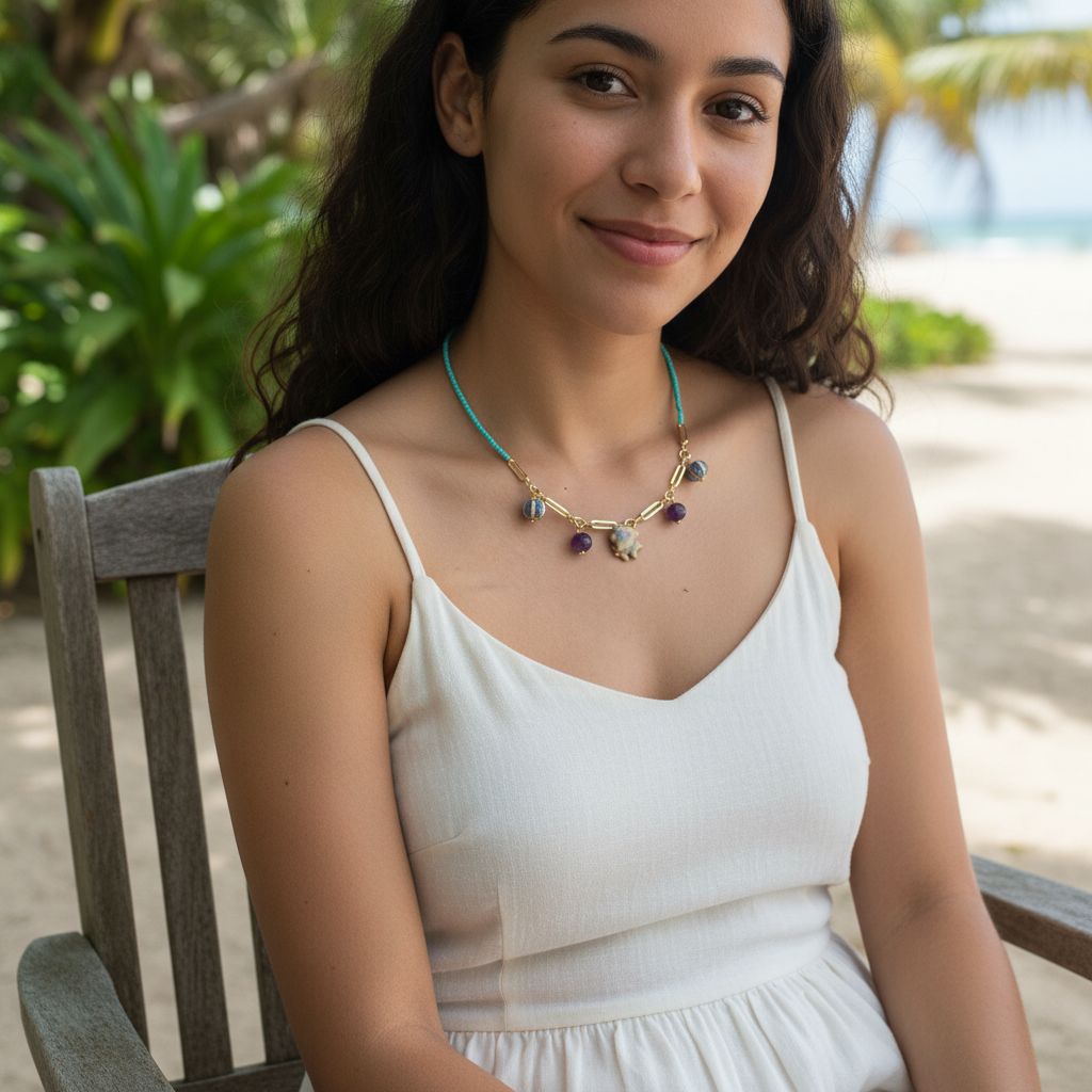 Collier bohemian chic pour une allure estivale irrésistible